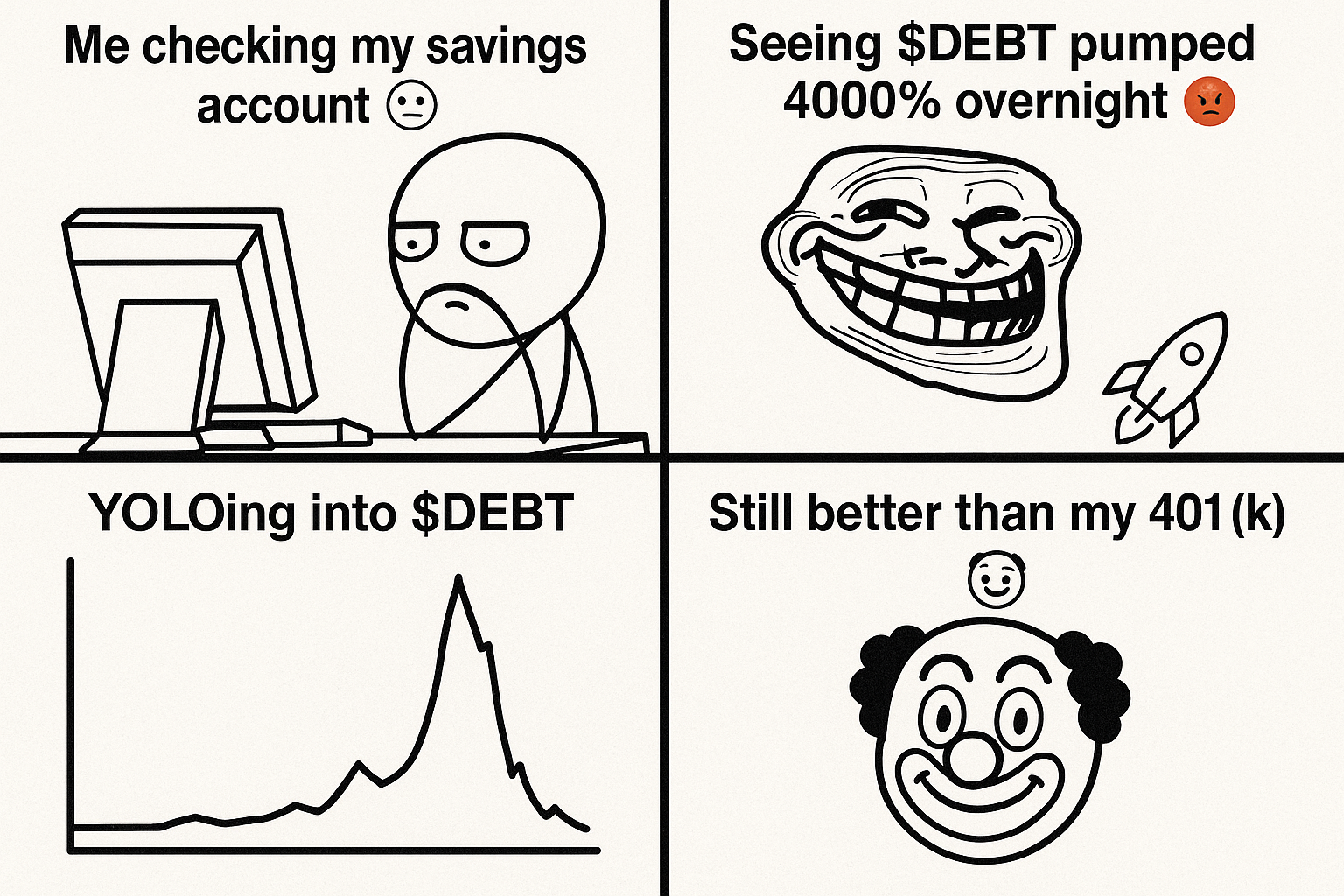 Meme showing frustration with traditional finance